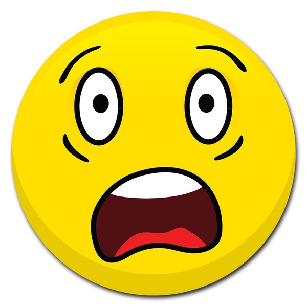 Emoji Shocked Circle Corrugated Plastic Sign